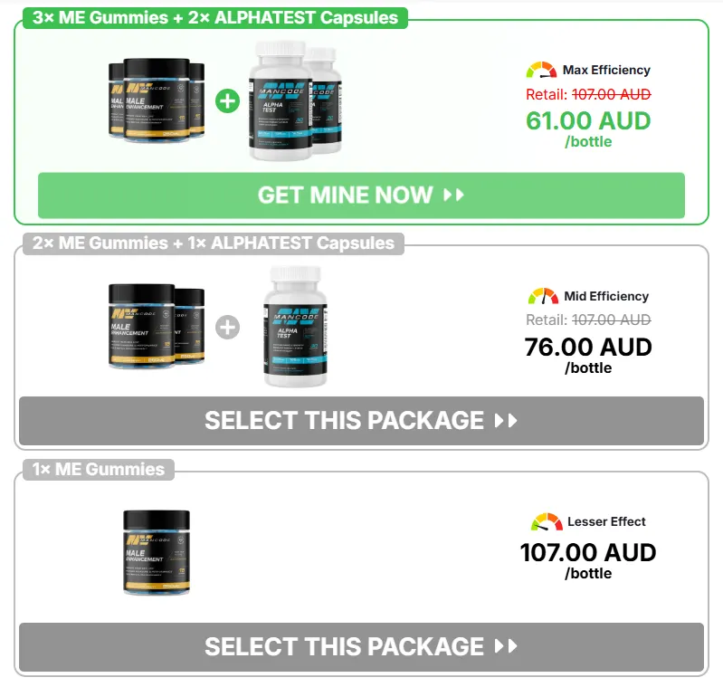 Mancode Gummies Australia Pricing